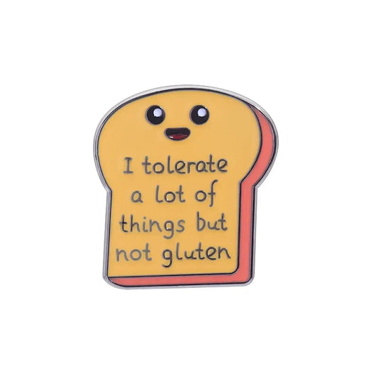 Cartoon Toast Gluten-Free Enamel Pin Cute Food Brooch Lapel Badge Jewelry Gift