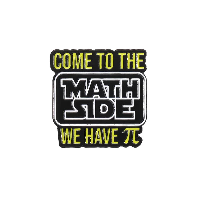 Math Brooch Enamel Pins Custom Lapel Badges Jewelry Gift