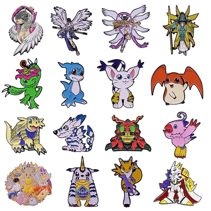 Digimon Adventure Enamel Pins Metal Brooch Badge Fashion Accessory