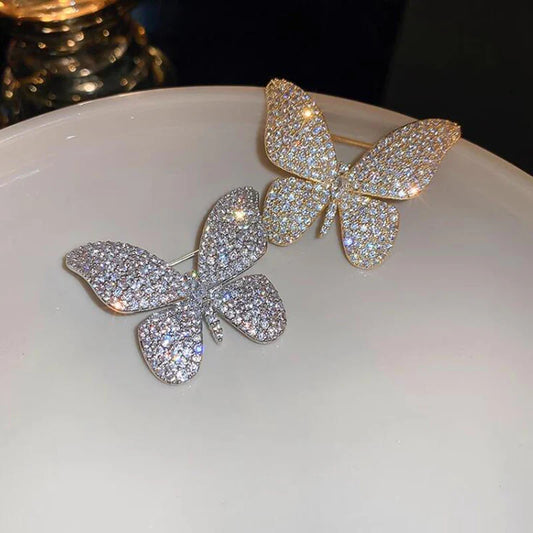 Elegant Rhinestone Butterfly Brooch Pin - Fashion Wedding Jewelry Gift