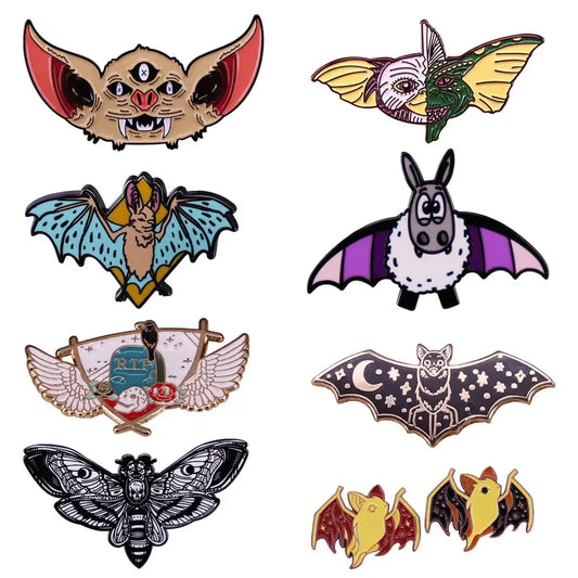 Horrible Bat Enamel Pins Halloween Brooch Jewelry Badge Gifts