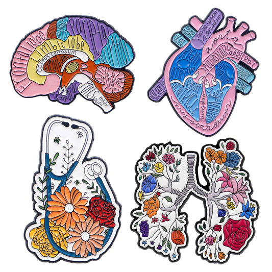 Medical Organs Enamel Pin Brooches Lapel Pins Badge Fashion Jewelry Gifts