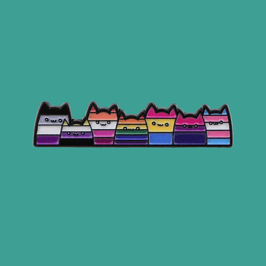 Rainbow Cats Enamel Pin Cute Cartoon Brooch Jewelry Gift