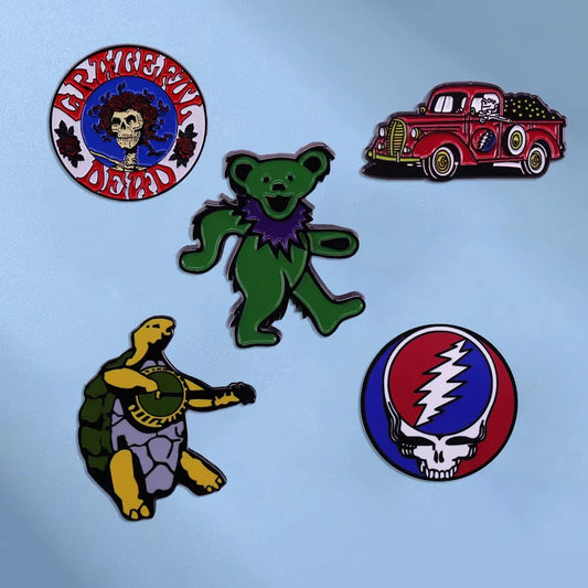 Grateful Dead Enamel Pin Music Badge Punk Backpack Brooch Collector Gift
