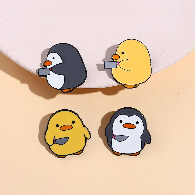 Penguin Duck Enamel Pins Brooch Badges Bag Hat Accessories