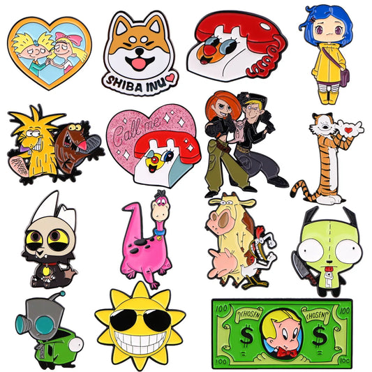 Funny Cartoon Enamel Pins Brooches Backpack Lapel Badges Fashion Accessories Gifts