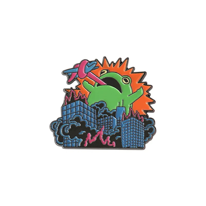 Scary Frog Monster Enamel Pins Cartoon Jewelry Gifts Wholesale