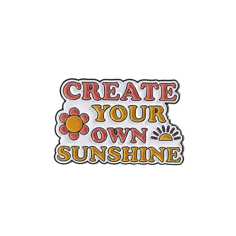 New Beginning Enamel Pin Rainbow Positive Brooch Lapel Badge Gift