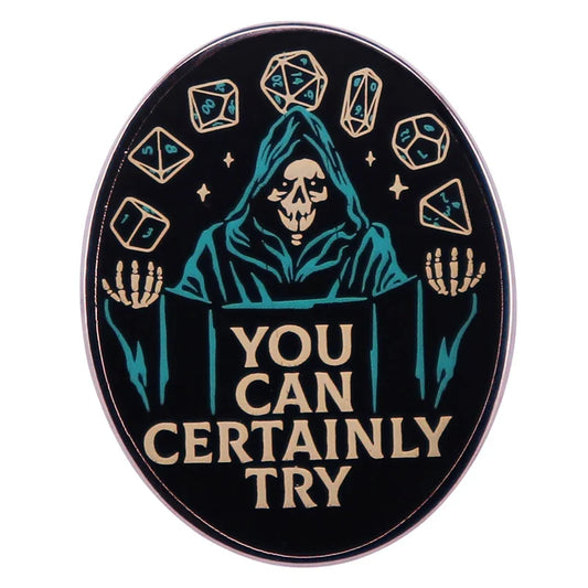 Game Master Enamel Pin Dungeons Dragons Grim Reaper Brooch Fashion Badge
