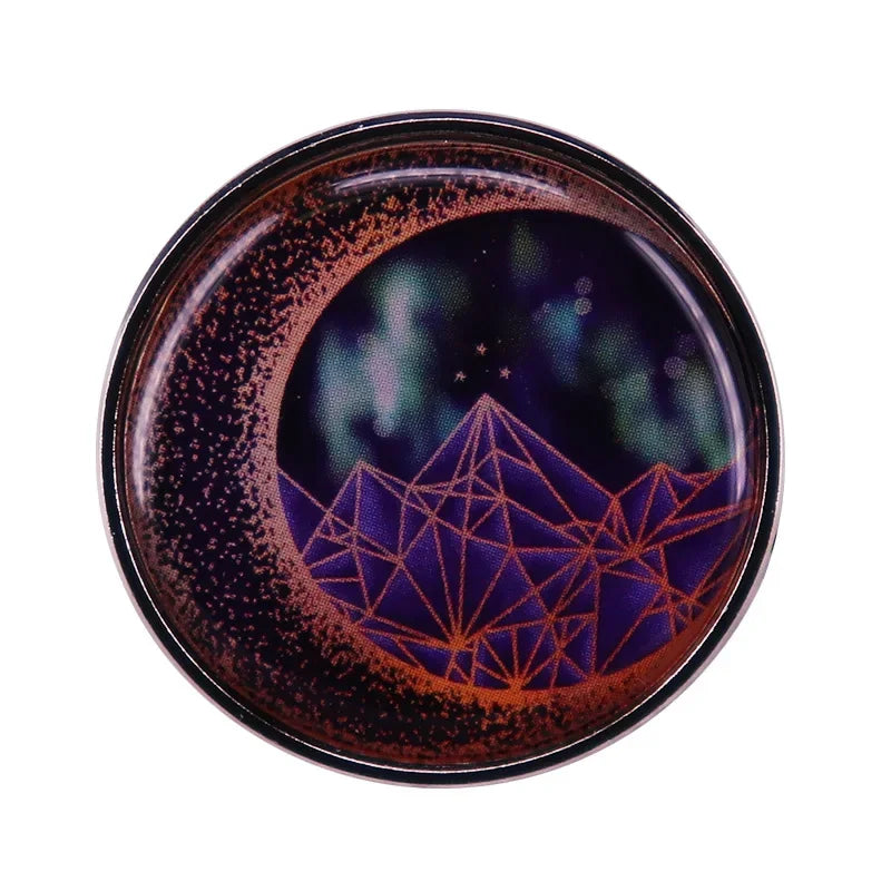 Magic Crystal Enamel Pins Lapel Badge for Jackets and Backpacks Gifts