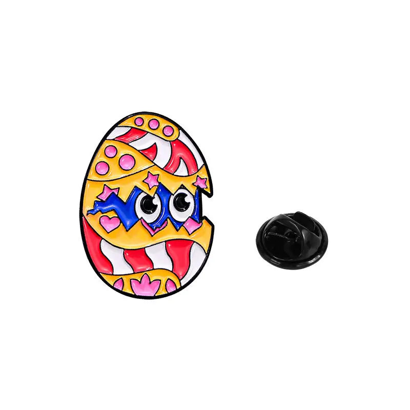 Easter Bunny Enamel Pin Egg Brooch Lapel Jewelry Gift
