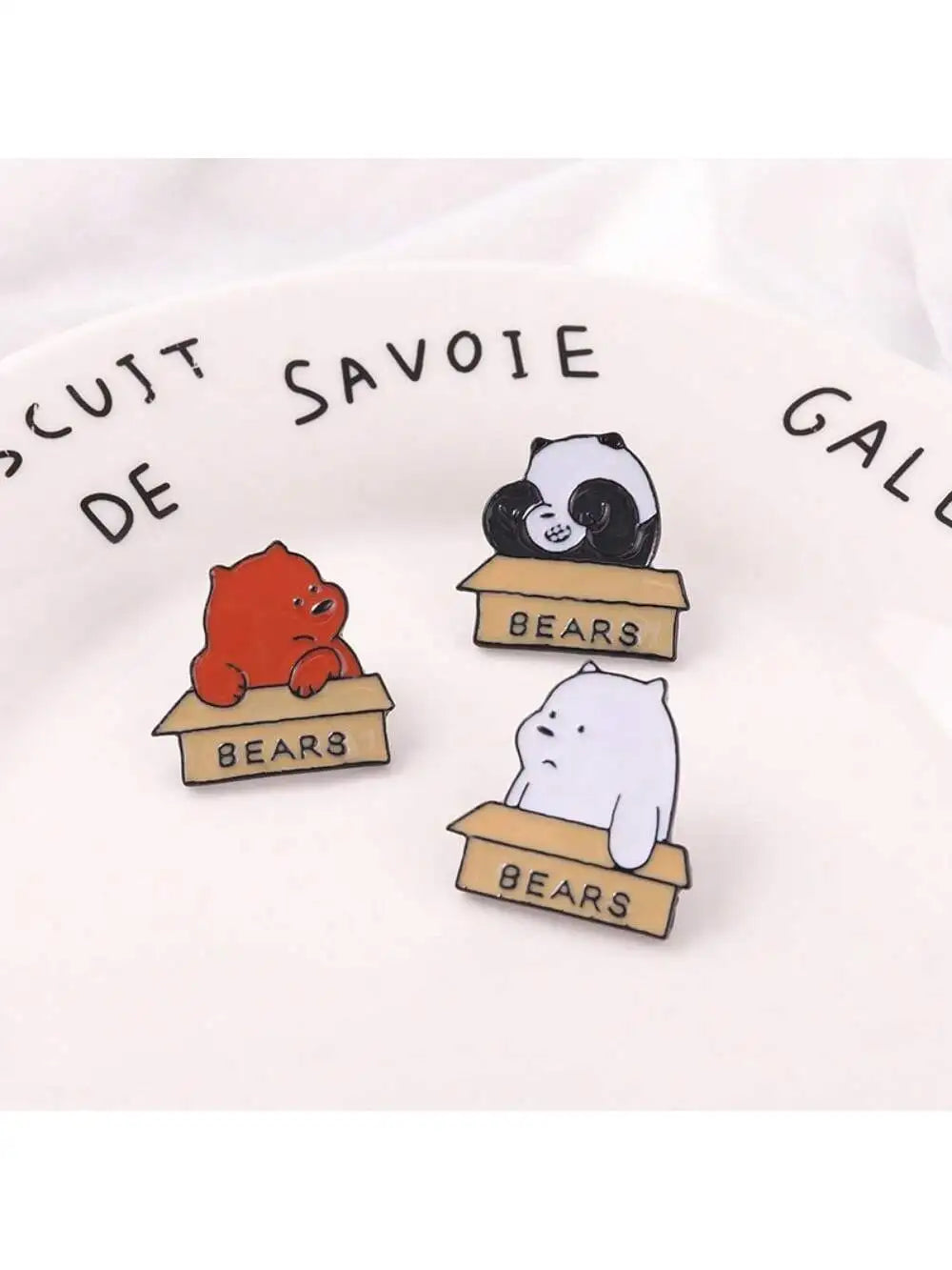 3pcs Cartoon Bear Brooch Pin Accessories