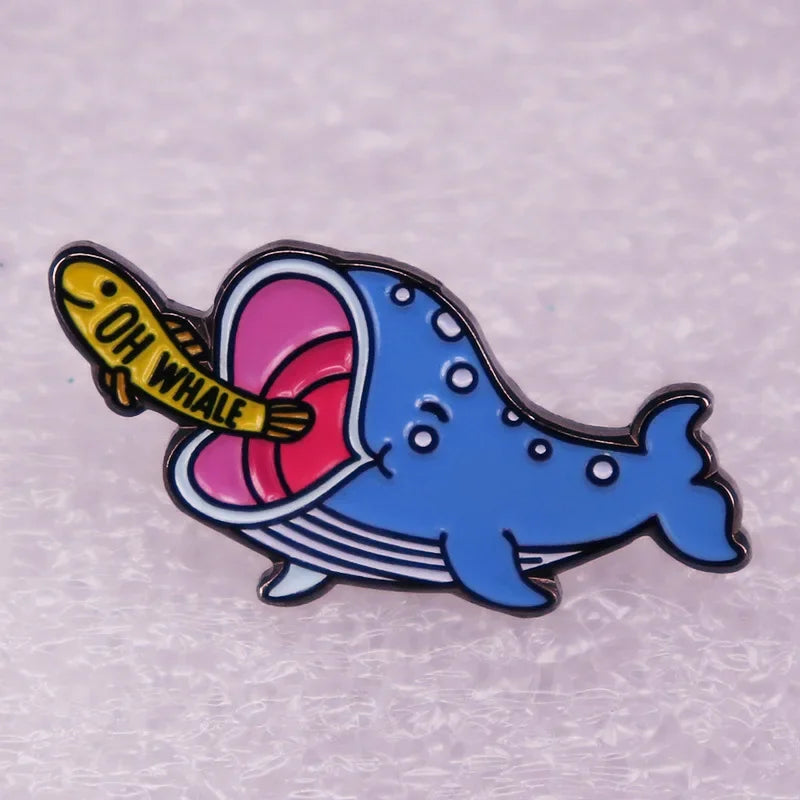 Cute Animal Cartoon Enamel Pins Metal Badge Brooch for Jackets & Backpacks