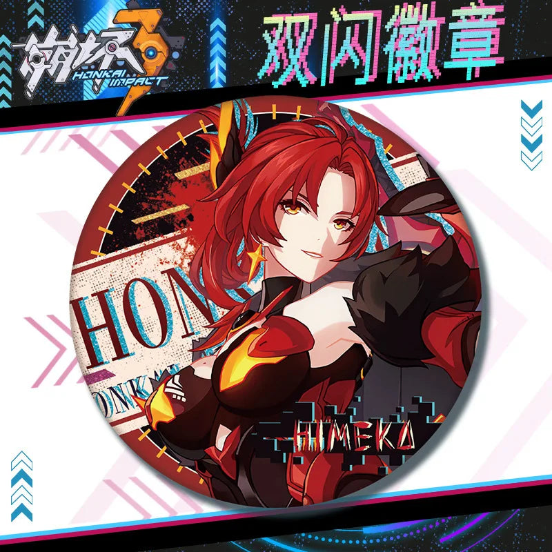 Honkai Impact 3 Brooch Pin: Elysia, Aponia, Sirin, Fu Hua Badge Collection Gift