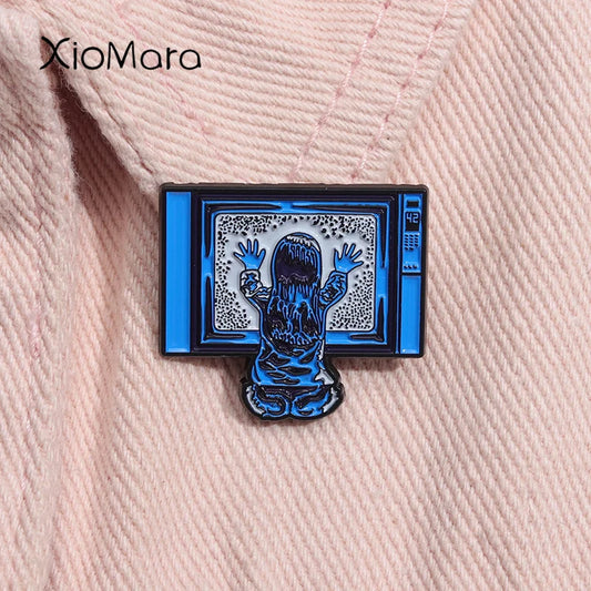 Poltergeist Horror Enamel Pin Halloween Brooch Lapel Badge Jewelry