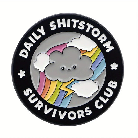 Storm Enamel Pin Rainbow Brooch Jewelry Gift
