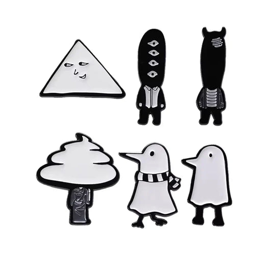 Oyasumi Punpun Enamel Pins Custom Animal Cloud Bird Lapel Brooch Jewelry