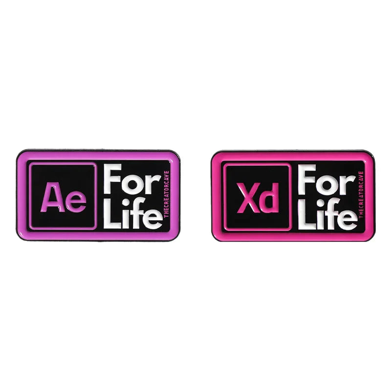 Ae Xd Design Software Icons Enamel Pin Brooch Jewelry Gifts for Designers