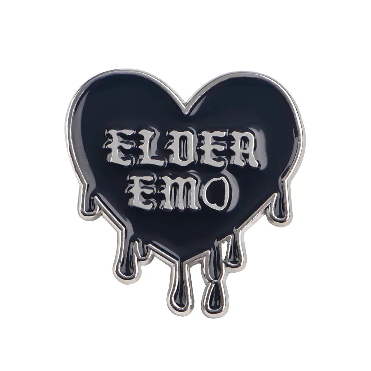 Funny Quotes Black Heart Enamel Pins Brooches Lapel Badge Fashion Jewelry Gifts