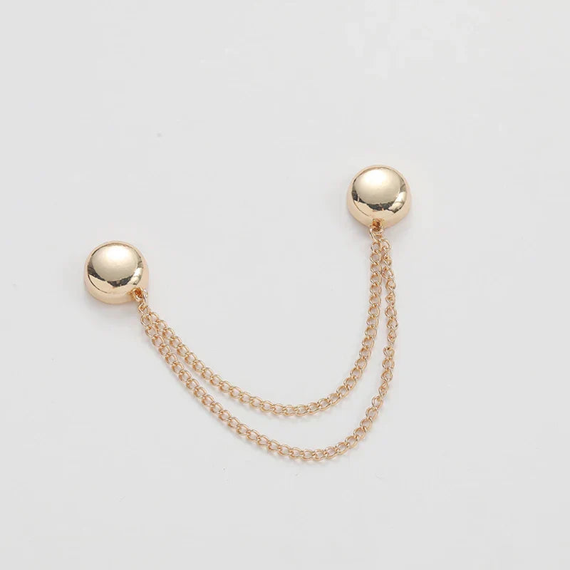 Magnetic Clothing Clip with Decorative Chain, Scarf Shawl Fastener for Modesty & Style