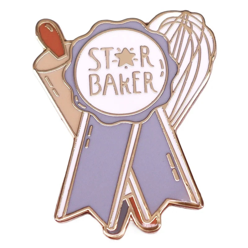 Star Baker Lapel Pin Baking Brooch Great British Bake Off Badge Gift