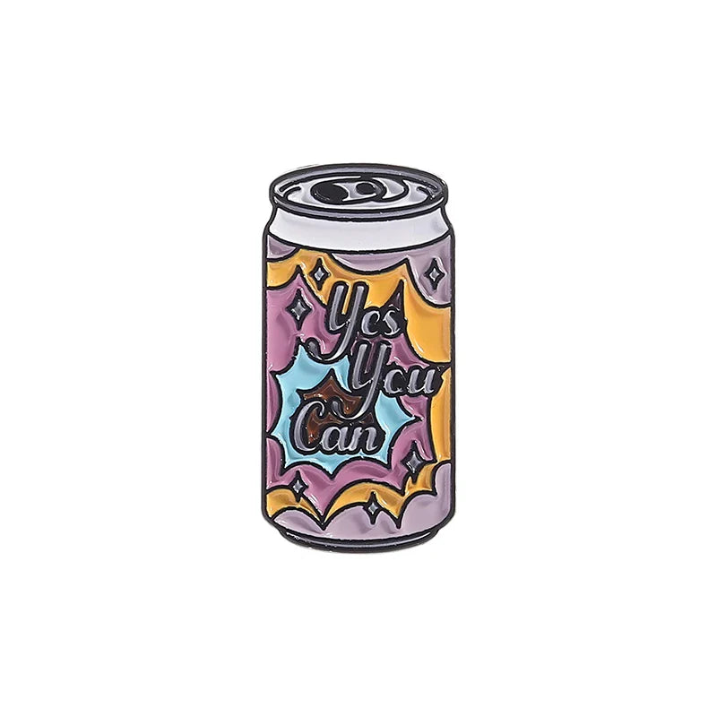 Cartoon Beverage Bottle Enamel Pins Lapel Badge Jewelry Gifts