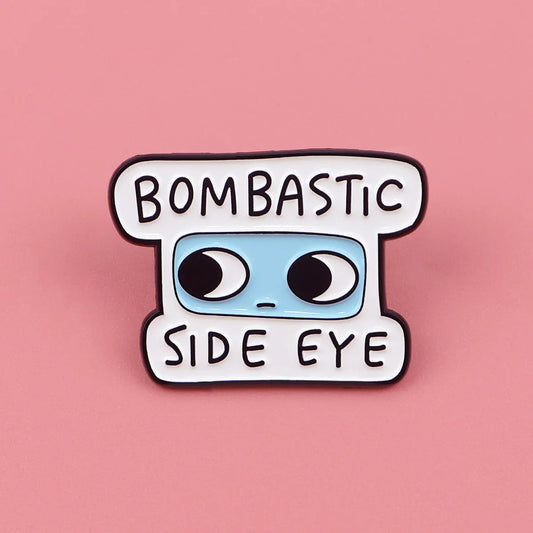 BOMBASTIC Enamel Pin Side Eye Metal Brooch Jewelry Gift