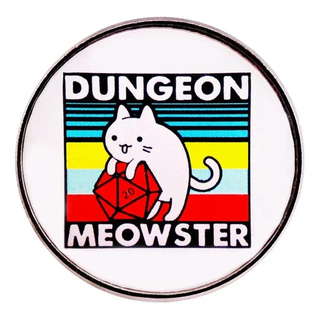 RPG Game Dungeon DnD Dragon Dice Enamel Pin Lapel Badges Anime Manga Brooches Jewelry Gifts