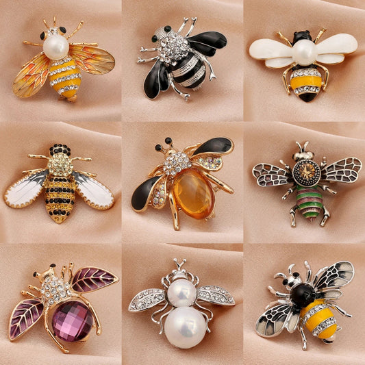 Women's Trendy Bee Pearl Brooch for Fashion, Party, Gift