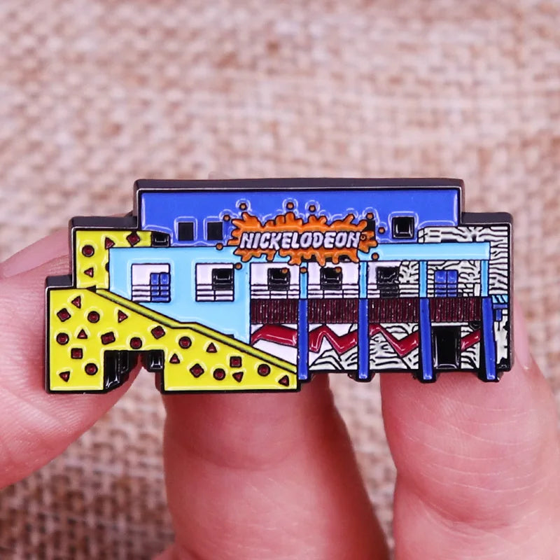 Nickelodeon Studios Enamel Pin Childhood Memories Badge Brooch