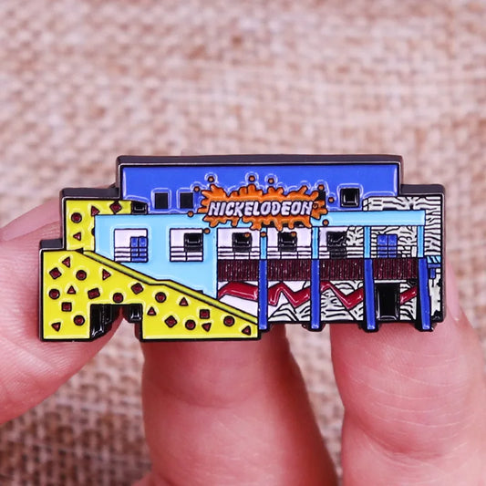 Nickelodeon Studios Enamel Pin Childhood Memories Badge Brooch