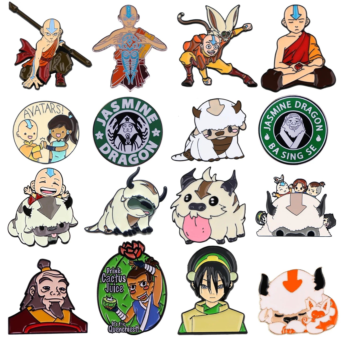 Cartoon Anime Avatar Appa Enamel Pin Cute Brooch Fashion Jewelry Accessories Kids Gifts