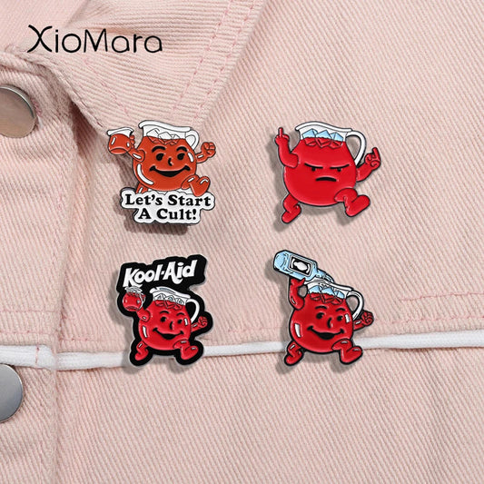 Cult Enamel Pin Summon Demons Brooch Lapel Backpack Badge Jewelry Gift
