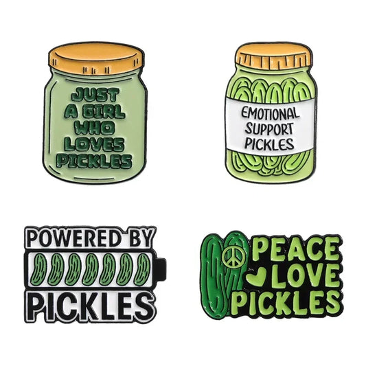 Cucumber Pickles Enamel Pin Brooch Lapel Badge Gift