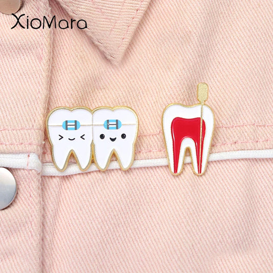 Dental Enamel Pins Brooches Lapel Badge Jewelry Gifts