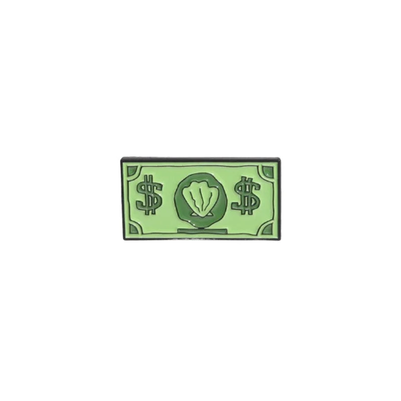 Creative Green Banknote Brooch Pin Badge Accessory