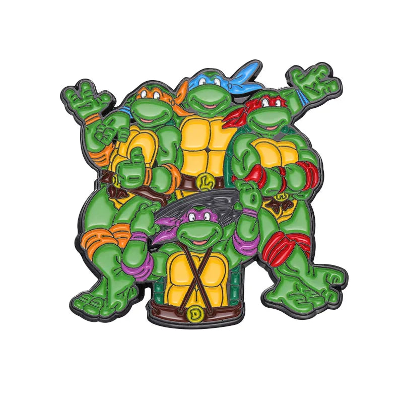 TMNT Enamel Pin Cartoon Brooch Lapel Badge Jewelry Gift for Kids