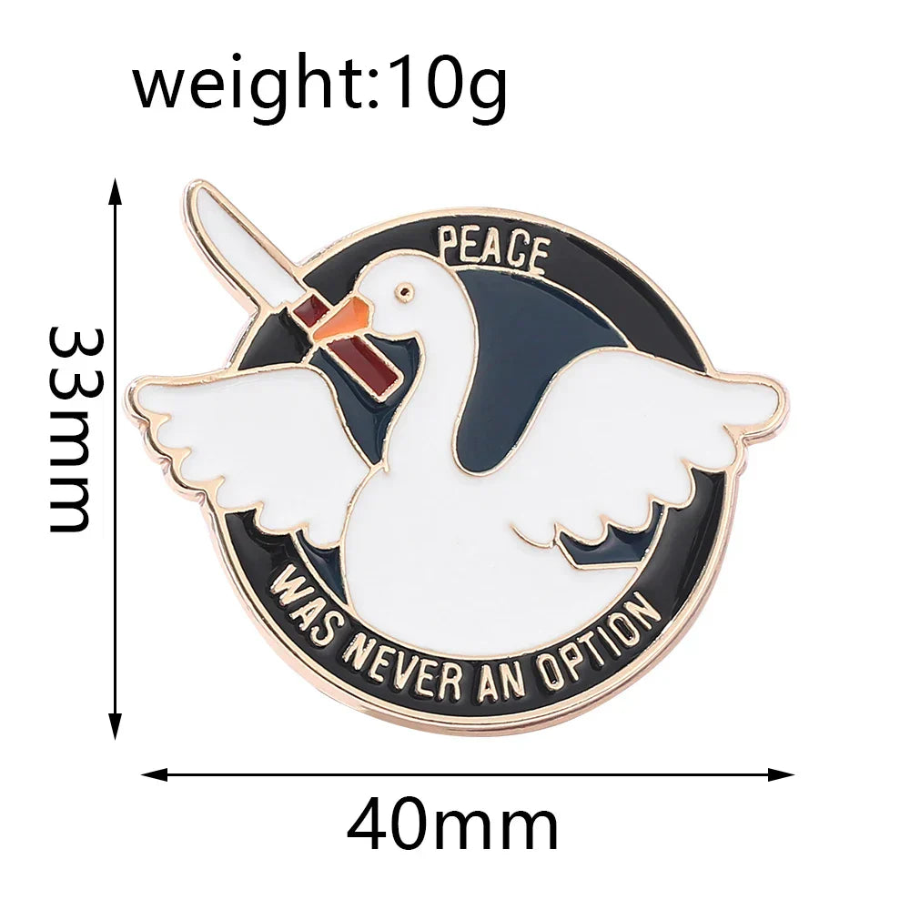 Goose Enamel Pin Brooch Badge Lapel Backpack Jewelry Gift