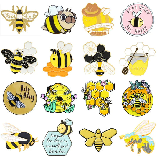 Cute Bee Enamel Brooch Pin Jewelry Gift