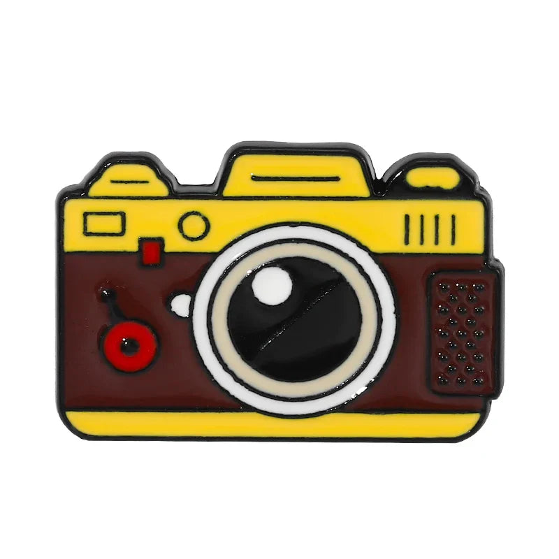 Retro Camera Enamel Pins Photography Brooches Lapel Badge Jewelry Gifts