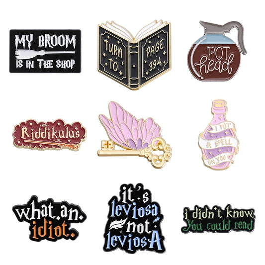 Custom Witch Broom Enamel Pin - Funny Brooch Accessory for Backpack or Lapel