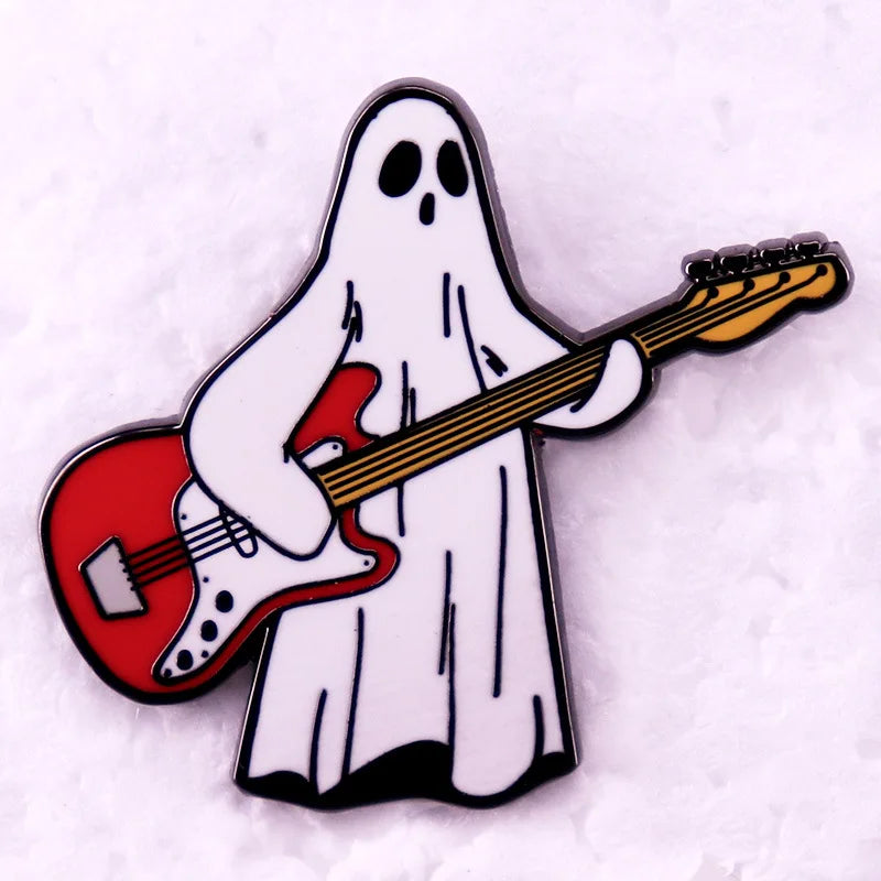 Punk Skull Enamel Pin Halloween Jewelry Badge Wholesale