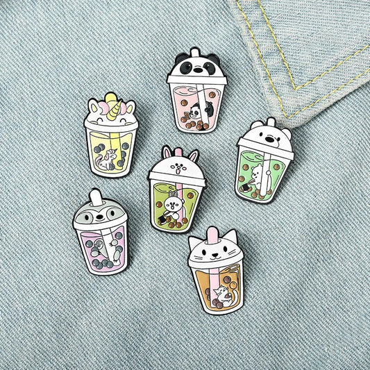 Bottle Series Metal Design Enamel Pins Badges Brooch Jewelry Accessories