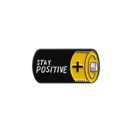 Cartoon Battery Enamel Pin Brooch Funny Jewelry Gift Wholesale