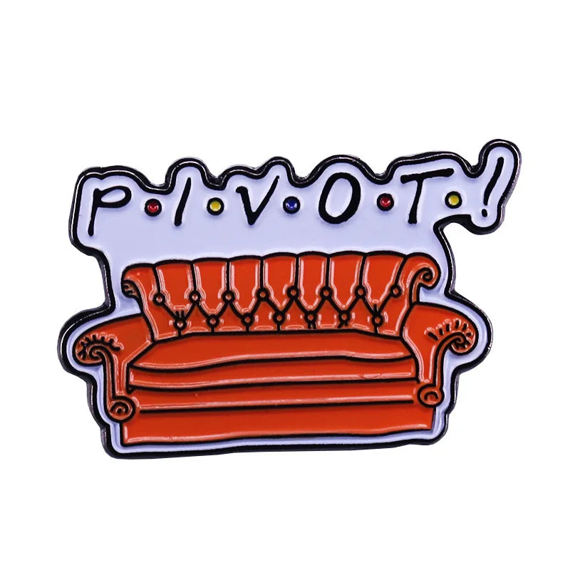 Hard Enamel Pins Comedy TV Sitcom Lobster Sofa Brooch Lapel Jacket Backpack Gifts Wholesale