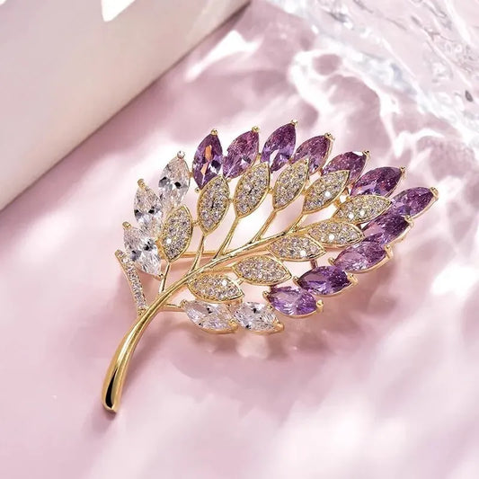 Romantic Colorful Flower Crystal Brooches for Women Jewelry