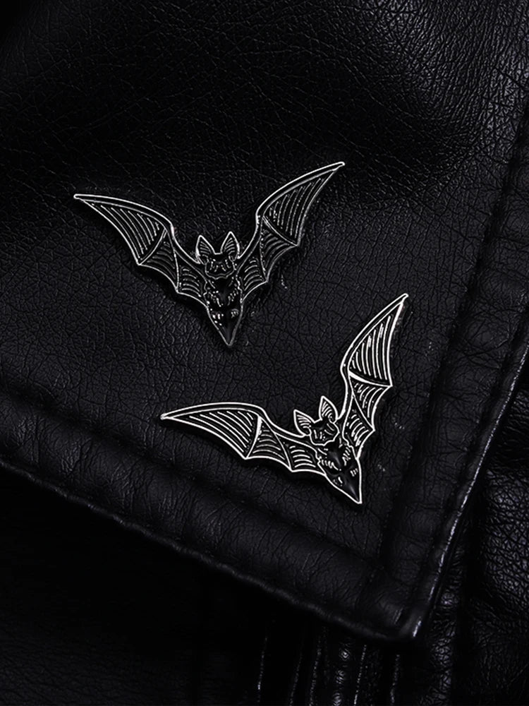 Gothic Bat Enamel Pins Halloween Brooch Collar Badge Jewelry Gift