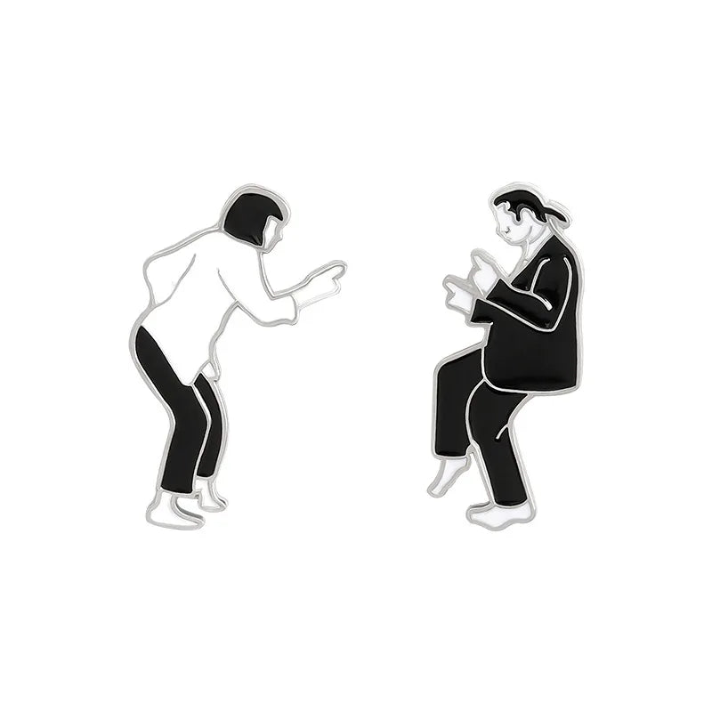 Mia Wallace Pulp Fiction Enamel Pins Movie Brooches Metal Badge Jewelry Gifts