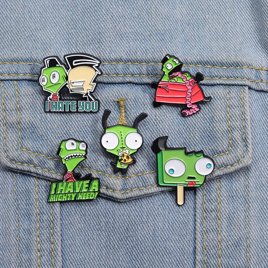 Invader Enamel Pins Cartoon Anime Brooches Lapel Badge Cute Character Jewelry Pin for Clothes Backpack Gift Wholesale