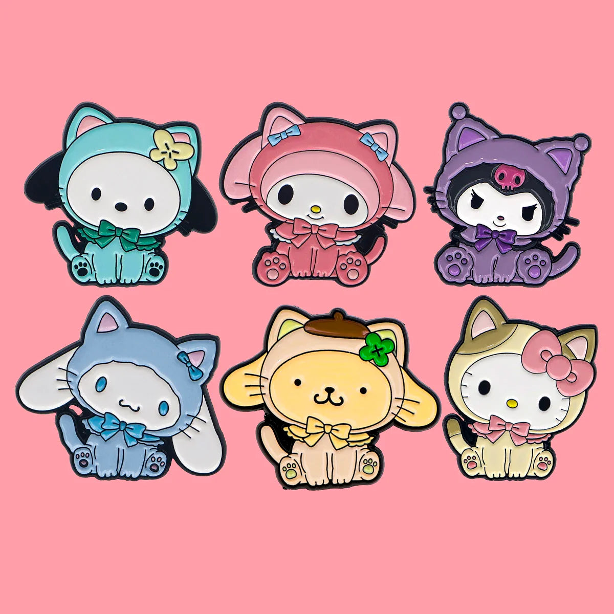 Cute Animal Enamel Pins Cartoon Anime Badges Brooches Jewelry Gifts